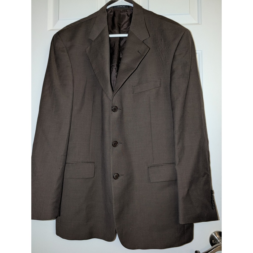 Andrew Fezza Mens 42R Brown Cashmere Wool 3 Button Blazer Sport Coat